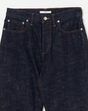 SLUB DENIM STRAIGHT PANTS