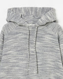 MELANGE KNIT HOODIE