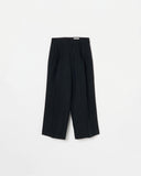 Silk Three-tuck Trousers