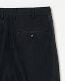 Silk Three-tuck Trousers