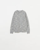 MELANGE CREW NECK KNIT PULLOVER