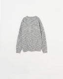 MELANGE CREW NECK KNIT PULLOVER