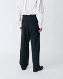Wool Three-tuck Trousers