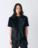 Hair‑On Leather Tee