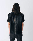 Hair‑On Leather Tee