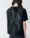 Hair‑On Leather Tee