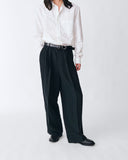 Silk Three-tuck Trousers