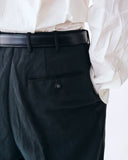 Silk Three-tuck Trousers