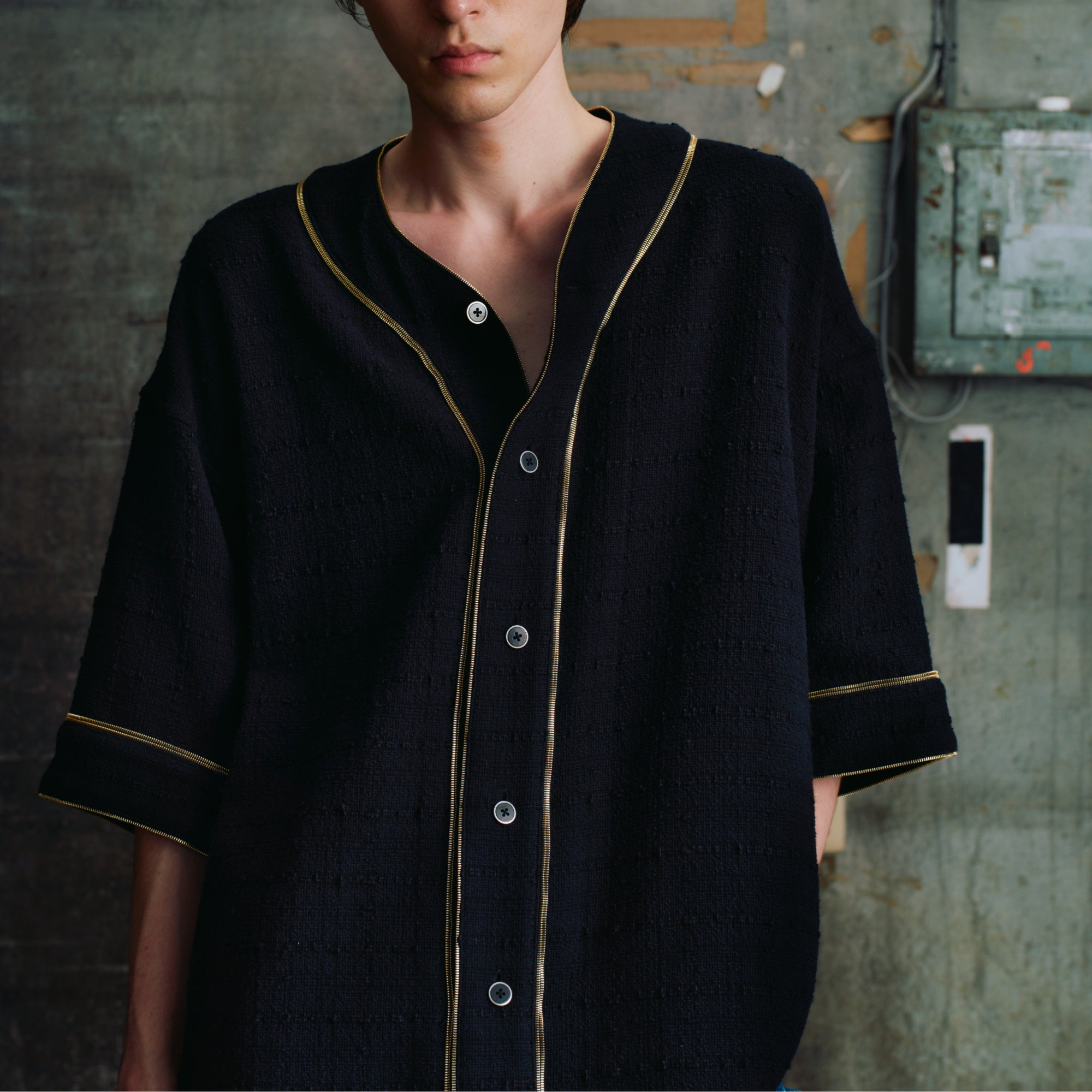 Textured Diamond Zip